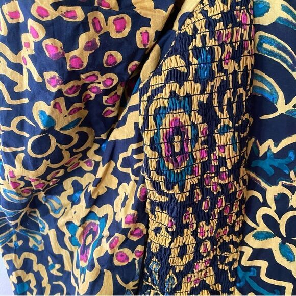 Cleobella Solange midi dress Matisse print black yellow cotton Revolve As Is - Picture 11 of 16